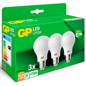 3 GP LED-Lampen Classic A60 E27 4,8 W matt von GP