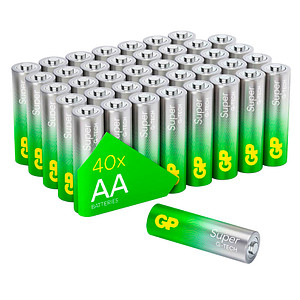 40 GP Batterien SUPER Mignon AA 1,5 V von GP