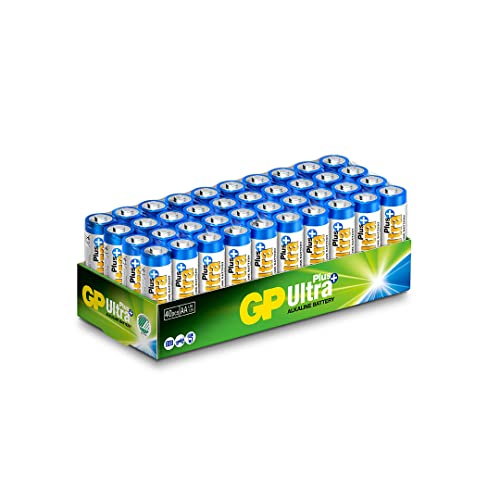 AA-Batterien – Packung mit 40 Stück | GP Ultra Plus | AA-Alkaline-Batterien 1,5 V / LR06 – Lange Lebensdauer von GP