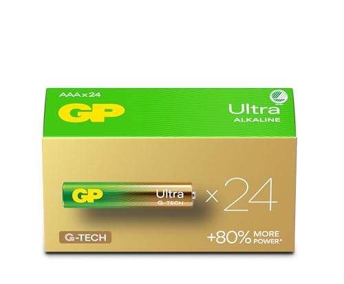 AAA-Batterien – 24 Stück | GP Ultra Plus | AAA Alkaline-Batterien 1,5 V / LR03 – Lange Lebensdauer von GP