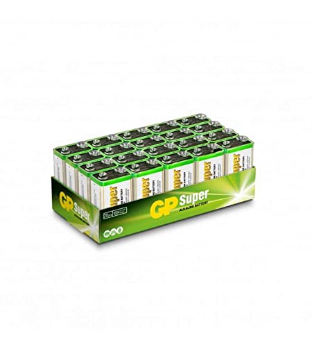 Batterie Super Alkaline 9 V (Packung mit 20 Stück) von GP