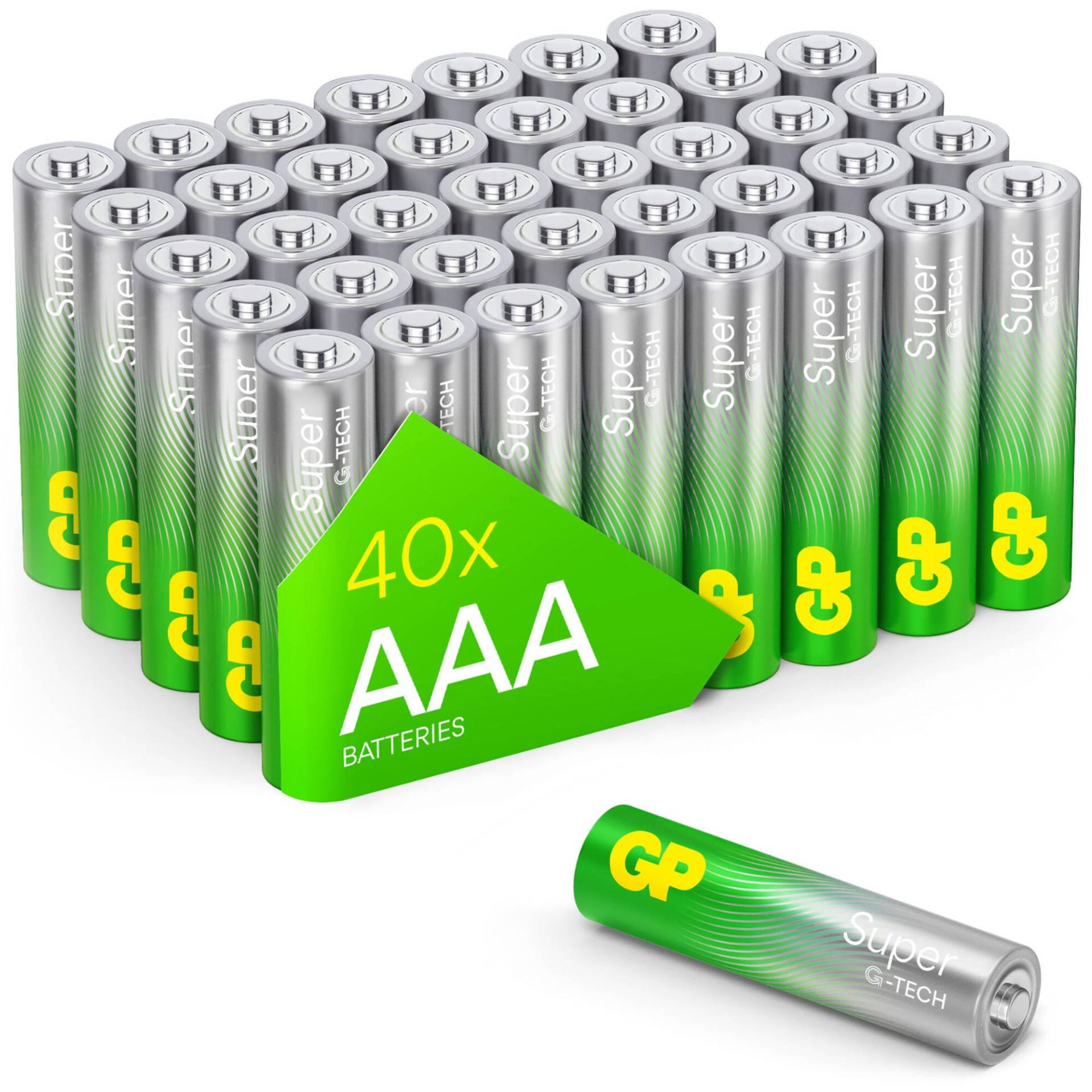 GP AAA Alkaline Super 1.5V Alkaline Super AAA Batteries (Pack of 40) von GP