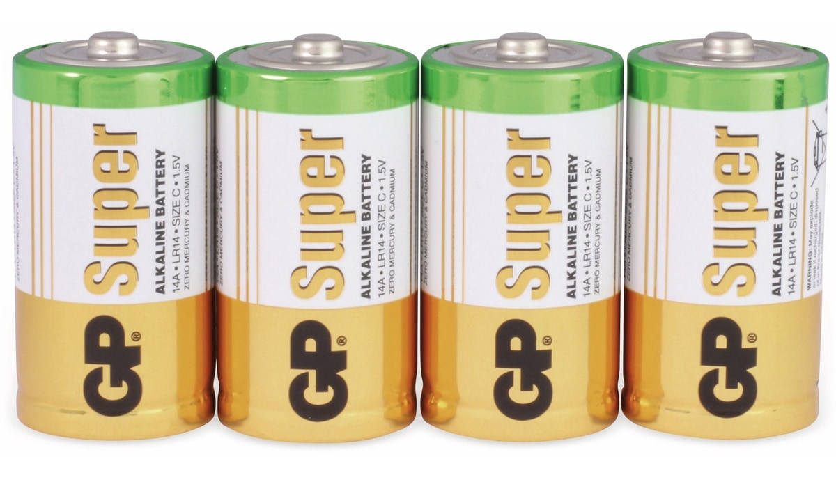 GP Baby-Batterie-Set SUPER Alkaline 4 Stück von GP