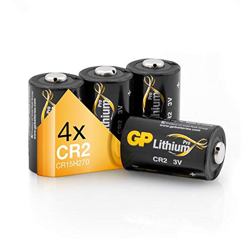 GP Batterien CR2 3V Lithium Pro Schwarz-Gold (4 Stück CR2 Batterien 3 Volt) für Digitalkameras, Camcorder, Rauchmelder, Taschenlampen, Laserpointer, etc. von GP