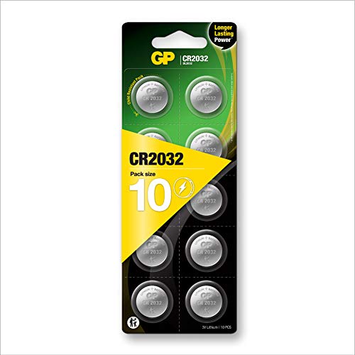 GP Batteries Lithium Knopfzelle CR2032, 3V, 10 Stück von GP