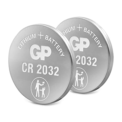 GP CR2032 C2 Lithium Knopfzellenbatterie (3Volt), 2er Pack (Blister mit 2 Stück) von GP