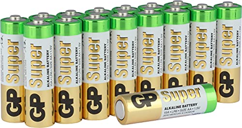 GP GP15A-2VS16 LR6 Super Alkaline AA Mignon Batterie (16-er Pack), 03015AS16, 16x AA/Mignon von GP