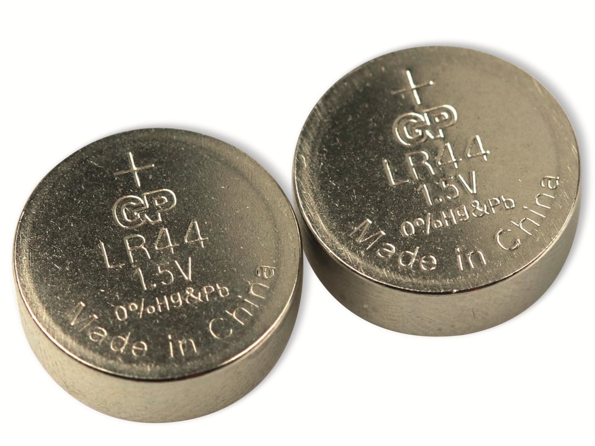 GP Knopfzelle LR44, Alkaline, 1,5 V-, 2 Stück GP Knopfzelle LR44, Alkaline, 1,5 V-, 2 Stück von GP