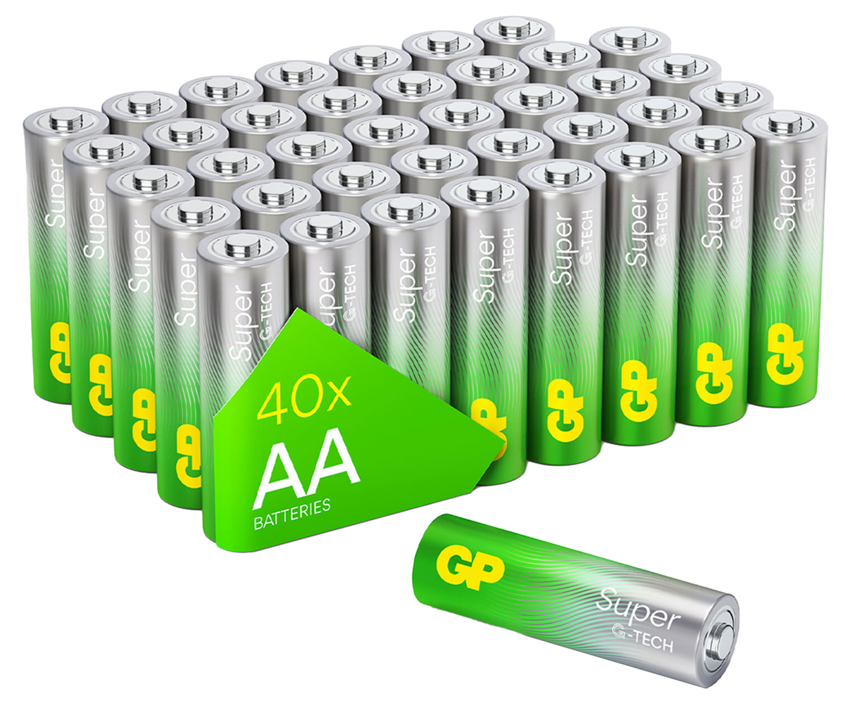 GP Mignon-Batterie SUPER Alkaline, AA LR06 , 40 Stück von GP