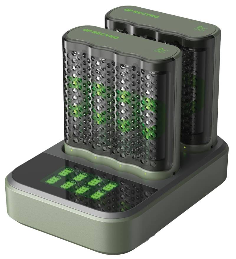 GP Recyko USB-Akku-Ladegerät M452 inkl. 4x NiMH AA Akkus 2600 mAh von GP