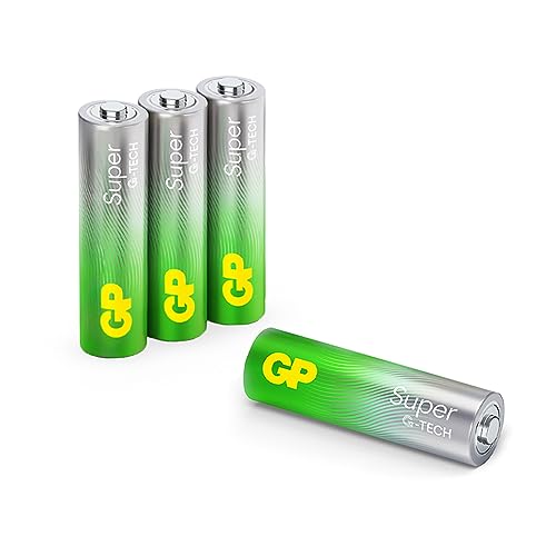 GP Super Alkaline Batterien AA Mignon, LR06, 1,5V, 4 Stück, ideal für die Stromversorgung von Geräten des täglichen Bedarfs - Die Neue G-TECH-Technologie GP Super Alkaline Batterien AA Mignon, LR06, 1,5V, 4 Stück, ideal für die Stromversorgung von Geräten des täglichen Bedarfs - Die Neue G-TECH-Technologie von GP