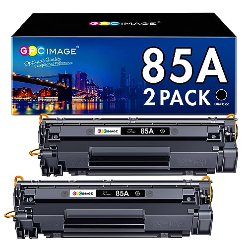 GPC IMAGE 85A CE285A Toner Schwarz Kompatibel für HP CE285A 85A Toner für HP Laserjet P1102W P1102 P1100 P1106 P1108 P1109 M1130 M1132 M1210 M1210MFP M1212 M1212NF M1217NFW (2er-Pack) von GPC IMAGE