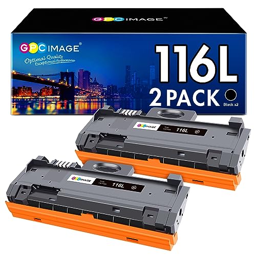 GPC IMAGE D116L Kompatibel Tonerkartusche Ersatz für Samsung MLT-D116L Toner für Xpress SL M2835DW M2675FN M2885FW M2825ND M2625D M2875FD M2875FW M2825DW M2675 M2825 M2875 M2885 (Schwarz, 2er-Pack) von GPC IMAGE