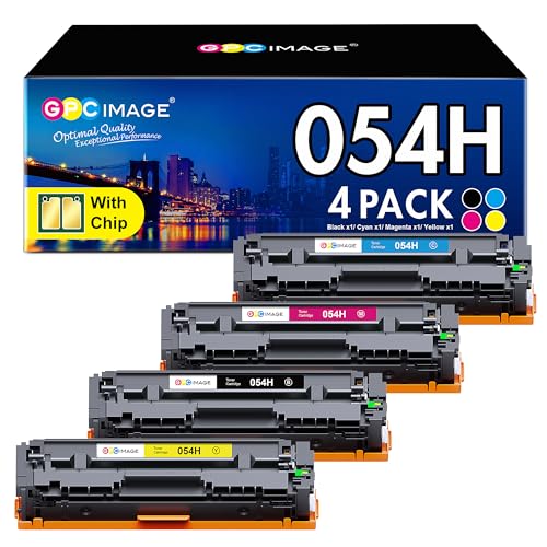 GPC IMAGE Kompatible 054H Toner als Ersatz für Canon 054H CRG-054 Druckerpatronen für Canon i-Sensys LBP621cw LBP622cdw LBP623cdw MF641cw MF643cdw MF644cdw MF645cx (Schwarz Cyan Gelb Magenta, 4-Pack) von GPC IMAGE