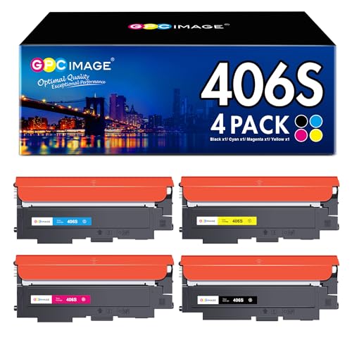 GPC IMAGE P406C Toner Kompatibel für Samsung CLT-P406C K406S für Toner Samsung Xpress C460W CLX 3305 C410W CLP 365 CLX 3300 CLX-3305W C460 C460FW CLT C406S Y406S M406S 406S Druckerpatronen (4er-Pack) von GPC IMAGE