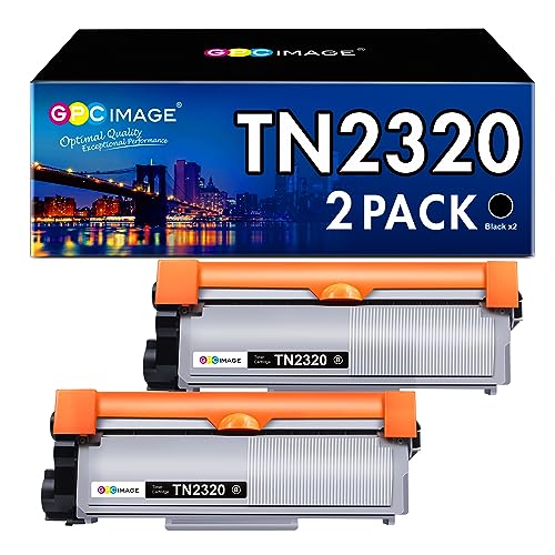 GPC IMAGE TN2320 TN-2320 Kompatibel für Brother TN 2320 TN2310 TN-2310 Toner für Brother MFC L2700DW L2700DN L2720DW L2740DW DCP-L2520DW L2540DN L2560DW HL-L2340DW L2360DN L2300D L2365DW (2 Schwarz) von GPC IMAGE