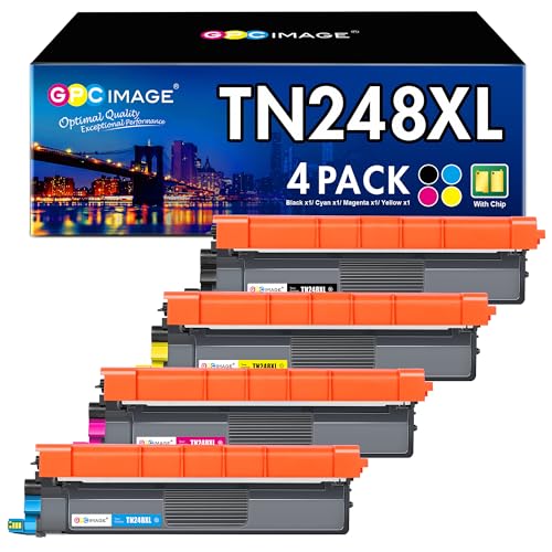 GPC IMAGE TN248XL TN248XLCMYK Kompatibel für Brother MFC-L3760CDW für Toner Brother MFC-L3740CDW Toner Brother MFC-L3740CDWE (4er-Pack) von GPC IMAGE