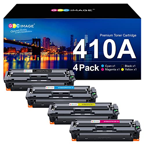 GPC IMAGE 410A Toner Kompatibel für HP 410X Multipack CF410A CF410X Druckerpatronen für HP MFP m477fdw Toner Color Laserjet Pro MFP M477fdw M477fdn M452nw M377dw M452dn M452dw M477dw (4er-Pack) von GPC IMAGE