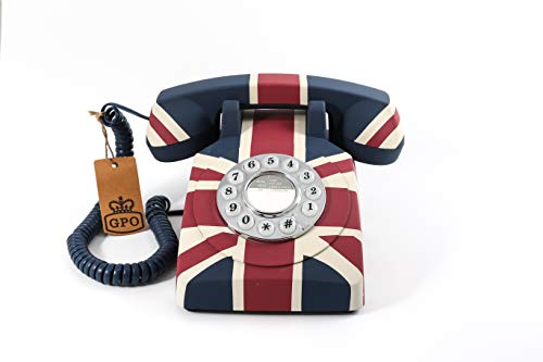 GPO 1970 Union Jack Retro Telefon mit Drücktasten und mit der britischen Flagge von GPO
