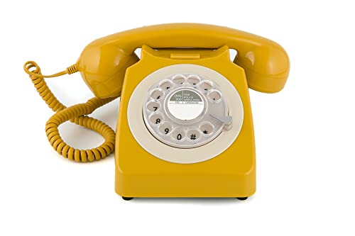 GPO 746ROTARYMUS Retro Telefon mit Wählscheibe im 70er Jahre Design Gelb- Senf Farbe GPO 746ROTARYMUS Retro Telefon mit Wählscheibe im 70er Jahre Design Gelb- Senf Farbe von GPO