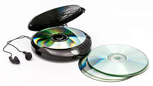 GPO CD122D Retro CD Spieler tragbar mit 20 Spuren programmierbarem Speicher, LCD-Display, stoßdämpfender Schutz, Kopfhörerbuchse, inkl. Kopfhörer, Schwarz GPO CD122D Retro CD Spieler tragbar mit 20 Spuren programmierbarem Speicher, LCD-Display, stoßdämpfender Schutz, Kopfhörerbuchse, inkl. Kopfhörer, Schwarz von GPO
