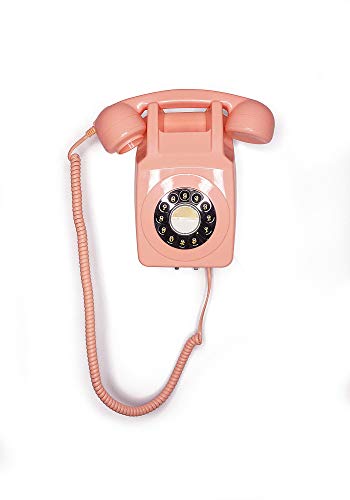 GPO Retro Festnetztelefon 746 mit Druckknopf zur Wandmontage, lockiges Kabel, authentischer Klingelring, Pink, GPO746WALLPUSHPINK GPO Retro Festnetztelefon 746 mit Druckknopf zur Wandmontage, lockiges Kabel, authentischer Klingelring, Pink, GPO746WALLPUSHPINK von GPO