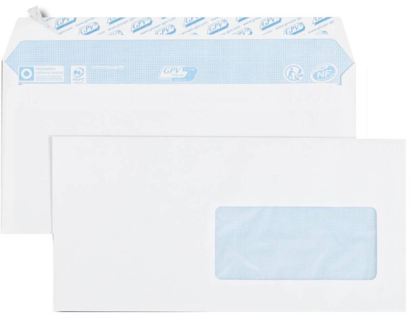 GPV Briefumschläge, C5, 162 x 229 mm, weiß, mit Fenster von GPV