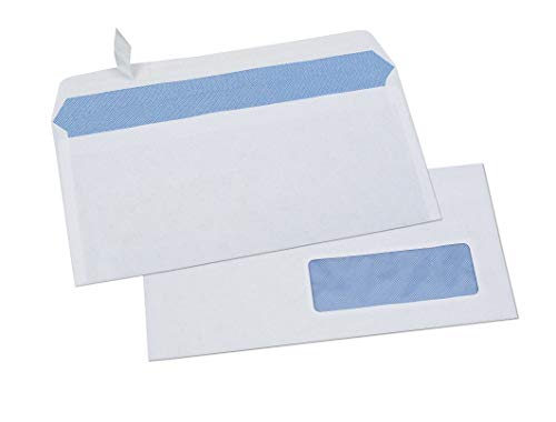 GPV Ref.503/500 Briefumschläge, DL 100 x 220 mm, weiß mit Fenster von GPV