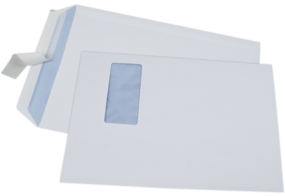 GPV Versandtaschen, C4, weiß, 90 g/qm, mit Fenster von GPV