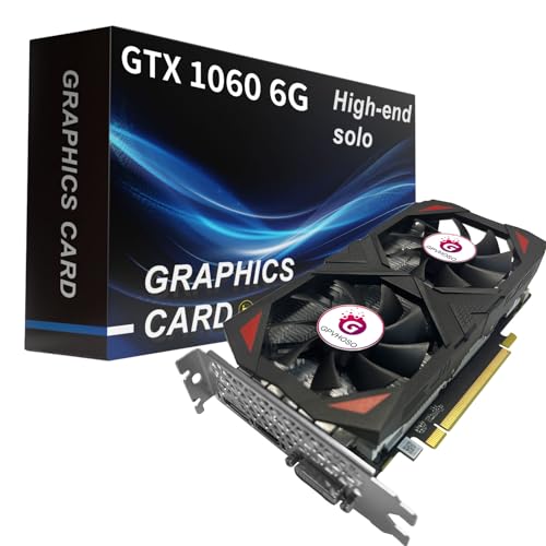 GPVHOSO GTX 1060 6GB Grafikkarte GDDR5 192Bit 4K VR Ready Grafikkarten mit Dual Cooling Fans, unterstützt Direct X12 PCIe3.0 * 16 HDMI DVI DP, hohe Leistung für Gaming und kreative Arbeit GPVHOSO GTX 1060 6GB Grafikkarte GDDR5 192Bit 4K VR Ready Grafikkarten mit Dual Cooling Fans, unterstützt Direct X12 PCIe3.0 * 16 HDMI DVI DP, hohe Leistung für Gaming und kreative Arbeit von GPVHOSO