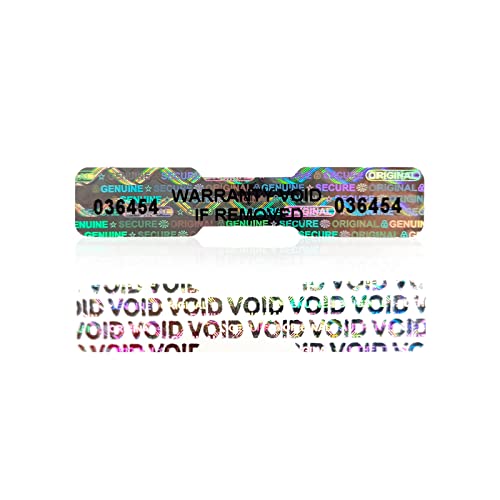 250 Etiketten in Knochenform mit Hologramm Seriennummer, Haftstempel, 50 x 10 mm (Silber) von GQYHLABO