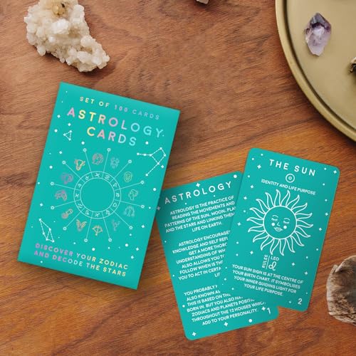 Gift Republic 100 Astrologie-Karten – führt Sie durch das Lesen Ihrer Astrologie-Diagramm und verstehen seine versteckten Bedeutungen. von GR Gift Republic