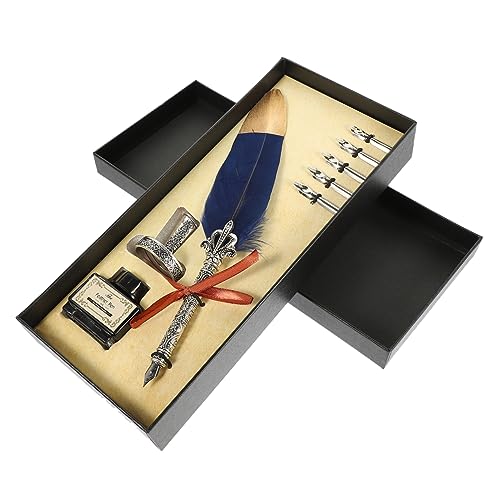 GRADENEVE 1 Set Stifteset Zeichenfeder Schreibfeder Federkiel Set Federfüller Kalligraphie Federkiel Retro Federkiel Tragbarer Füllfederhalter Kalligraphie Federkiel Geschäftsgeschenk GRADENEVE 1 Set Stifteset Zeichenfeder Schreibfeder Federkiel Set Federfüller Kalligraphie Federkiel Retro Federkiel Tragbarer Füllfederhalter Kalligraphie Federkiel Geschäftsgeschenk von GRADENEVE