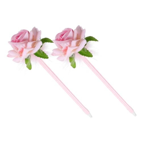 GRADENEVE 2 Stück Kugelschreiber Mit Künstlicher Blume, Tintenstift, Kreativer Kugelschreiber, Kugelschreiber Mit Mittlerer Spitze, Hübsche Stifte, Schreibwaren, Süße Stifte Für Lehrer, von GRADENEVE