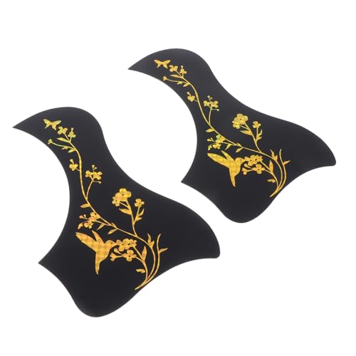 GRADENEVE Gitarrenzubehör 2er-Pack Schlagbrett-Aufkleber für 40/41 Zoll Gitarre Vogelmuster Farbe Gold leicht tragbar einfache Installation GRADENEVE Gitarrenzubehör 2er-Pack Schlagbrett-Aufkleber für 40/41 Zoll Gitarre Vogelmuster Farbe Gold leicht tragbar einfache Installation von GRADENEVE
