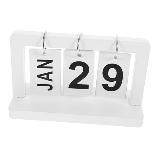 GRADENEVE Holzkalender Ornament, Tischkalender, Tischkalender Für Zuhause, Tischkalender, Tischkalender, Stehend, Umklappbar, Wiederverwendbar, Kalender, Rustikaler Tischkalender, von GRADENEVE