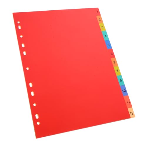 GRADENEVE Index Seitenteiler, Buchmarker, Seitenmarker, Notizblockmarker, Ordnerteiler, Klassifizierungsregister, Herausnehmbare Notizbuchteiler, Farbige Kunststoff Ordnerseiten, von GRADENEVE