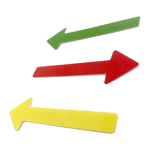 GRAFBURG - Magnetpfeile – 30 Stück, 6 cm – farbige Markierungspfeile in Rot, Gelb und Grün – für Präsentationen, Büro & Haushalt von GRAFBURG