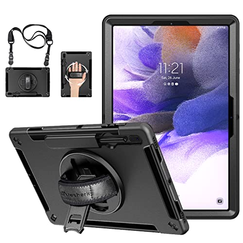 Hülle für Samsung Galaxy Tab S7 FE 2021 : Robuste 3-lagige stoßfeste Hülle in Militärqualität für Tab S7 Plus 12.4 Zoll mit drehbarem Ständer - S Pen-Ständer - Handschlaufe - Schultergurt - Schwarz… Hülle für Samsung Galaxy Tab S7 FE 2021 : Robuste 3-lagige stoßfeste Hülle in Militärqualität für Tab S7 Plus 12.4 Zoll mit drehbarem Ständer - S Pen-Ständer - Handschlaufe - Schultergurt - Schwarz… von GRALIFCARE