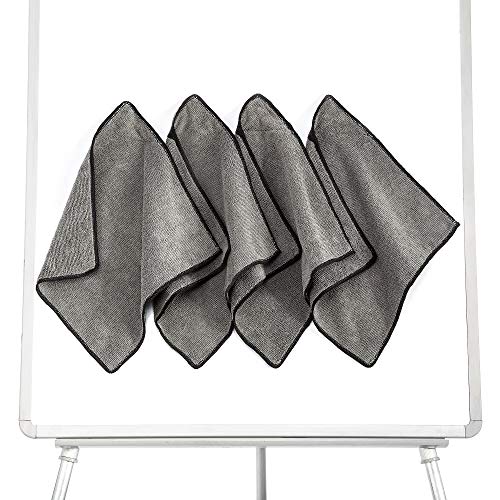GRANNUS Whiteboard Schwamm Magnetisch - Mikrofaser - Wiederverwendbar und Waschbar - Trocken-Radierer für Whiteboards, Perfekt für Büro, Schule, Klassenzimmer (4 Stück) von GRANNUS