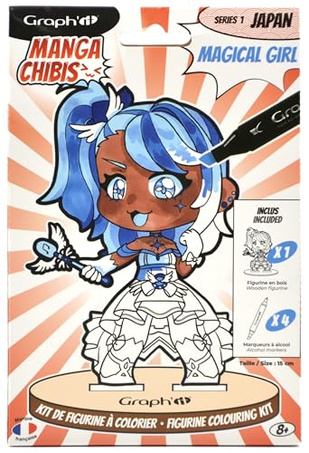 GRAPH'IT CHIBIS – Figuren-Malset zum Personalisieren – MAGISCHES MÄDCHEN – Magische Manga-Figur zum Dekorieren – Kreative Geschenkidee GRAPH'IT CHIBIS – Figuren-Malset zum Personalisieren – MAGISCHES MÄDCHEN – Magische Manga-Figur zum Dekorieren – Kreative Geschenkidee von GRAPH'IT