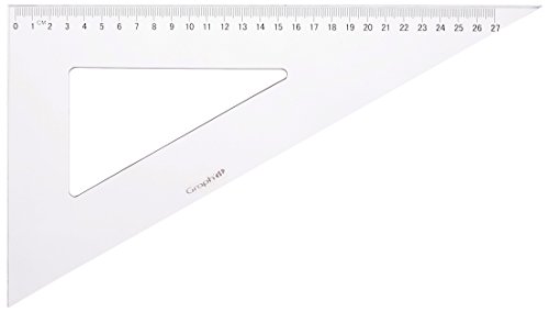 Graph'it GI41681 Zeichendreieck, 60°, 2 schmutzabweisende Kanten, 30 cm, transparent von GRAPH'IT