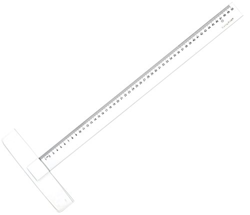 GRAPH'IT T-Lineal 50 cm – abgeschrägt und schmutzabweisend, widerstandsfähiges transparentes Acryl – geometrisches Werkzeug ideal für technische und architektonische Zeichnungen – präzise Linien von GRAPH'IT
