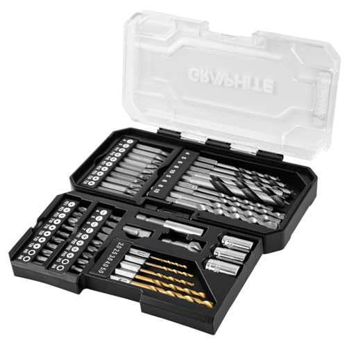 GRAPHITE 50-teiliges Universal Bohrerset & Bit-Set mit TiN-beschichteten Metallbohrern, Beton, Holzbohrern & Bits für vielfältige Anwendungen - Inklusive 2 Aufbewahrungsboxen GRAPHITE 50-teiliges Universal Bohrerset & Bit-Set mit TiN-beschichteten Metallbohrern, Beton, Holzbohrern & Bits für vielfältige Anwendungen - Inklusive 2 Aufbewahrungsboxen von GRAPHITE