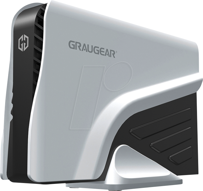 GG 18001 - externes 3.5'' SATA HDD Gehäuse, USB 3.1, Gamer, PS5 von GRAUGEAR