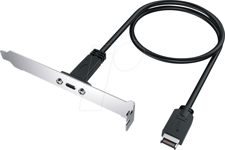 GG 18023 - Slotblende 20 Pin intern Key A Buchse > USB 3.1 Typ-C von GRAUGEAR