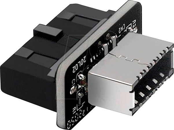 GG 18025 - USB 3.0 Adapter Pfostenbuchse auf intern Key A Buchse, 180° von GRAUGEAR