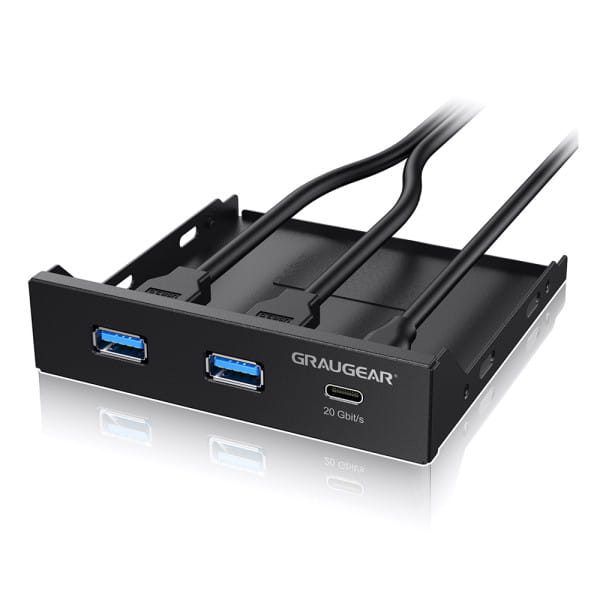 GHZ GRAUGEAR Multi Frontblende mit USB 3.2 Gen2x2 Type-C® von GRAUGEAR