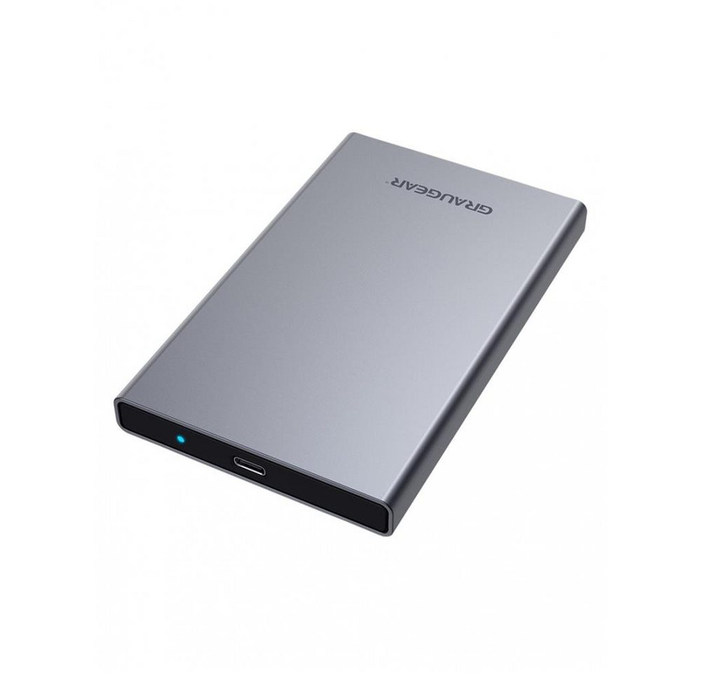 GRAUGEAR Festplatten-Gehäuse G-2501-AC-10G, externes Festplatten Gehäuse für 2,5" HDD SSD USB 3.2 Aluminiumgehäuse GRAUGEAR Festplatten-Gehäuse G-2501-AC-10G, externes Festplatten Gehäuse für 2,5" HDD SSD USB 3.2 Aluminiumgehäuse von GRAUGEAR