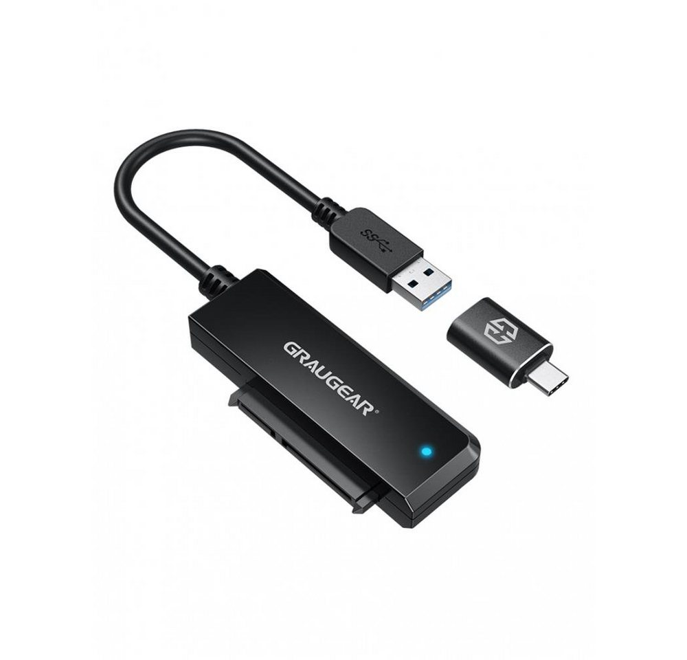 GRAUGEAR G-2500-AC-10G USB-Adapter, USB 3.2 Adapter für 2,5“ SATA HDD/SSD Festplatten, USB-A, USB-C GRAUGEAR G-2500-AC-10G USB-Adapter, USB 3.2 Adapter für 2,5“ SATA HDD/SSD Festplatten, USB-A, USB-C von GRAUGEAR